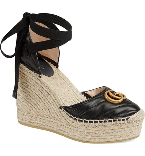 espadrille shoes gucci|Gucci espadrilles wedges.